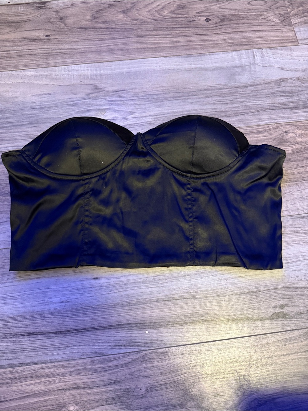 Love By Design Black Strapless Bustier Tank Top